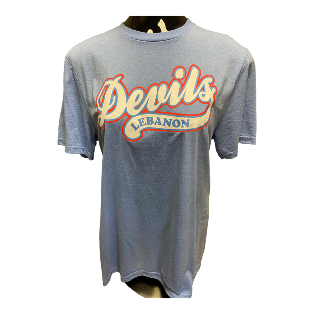 Lebanon Port & Company 3 Color Script Devils Tri Blend Tee