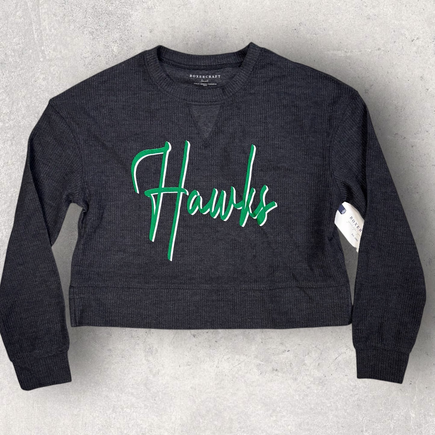 Green Hill Cropped Corded Crew