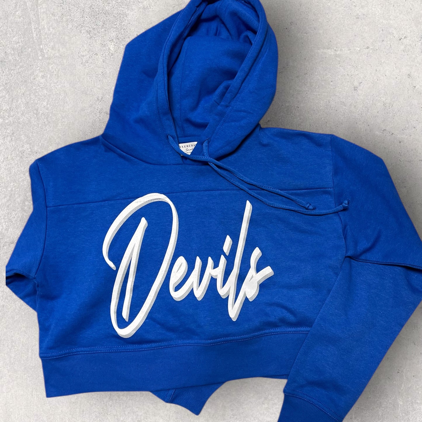 Lebanon Two Color Devils Cropped Hoodie