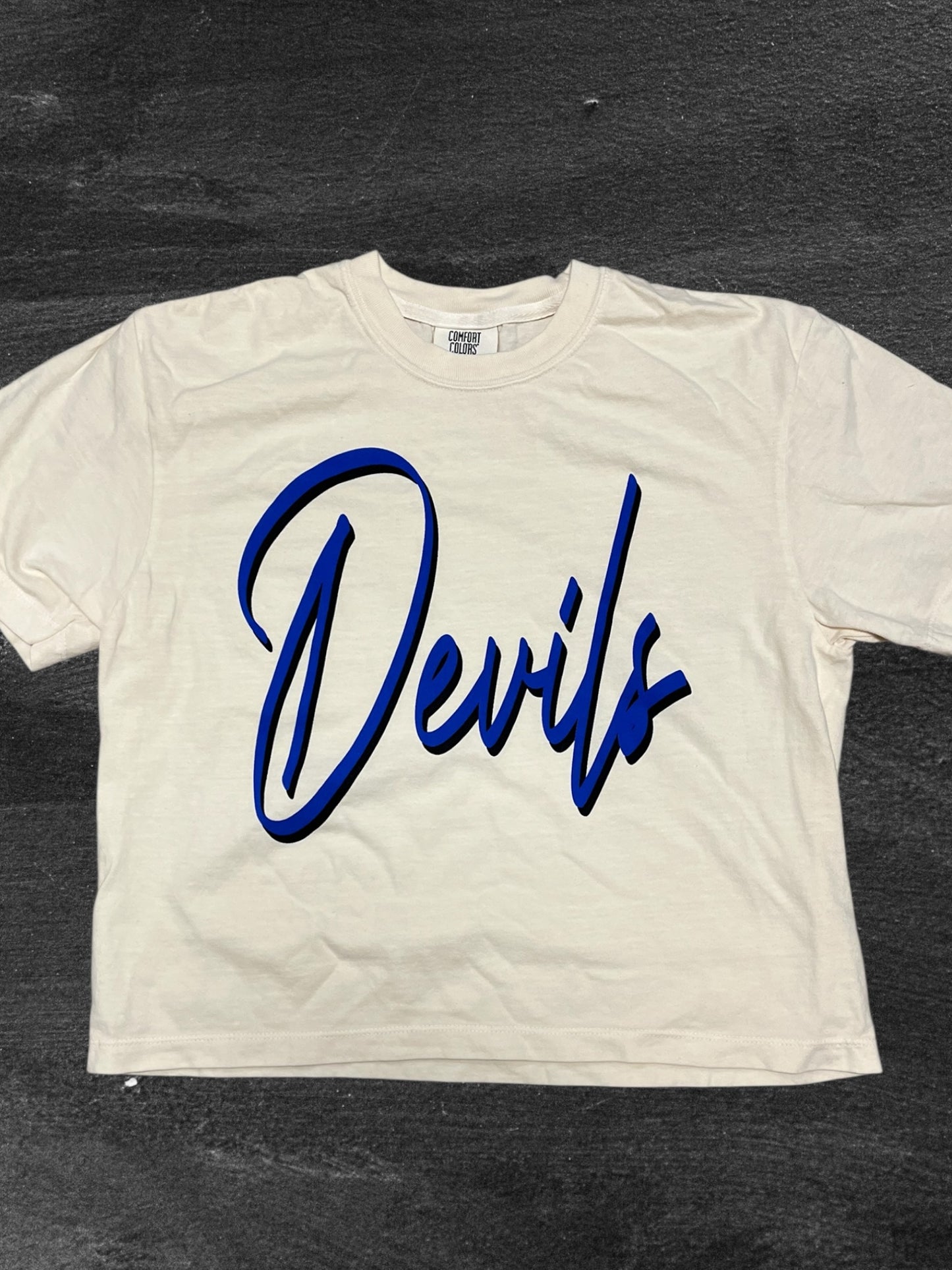 Lebanon Two Color Devils Cropped Tee