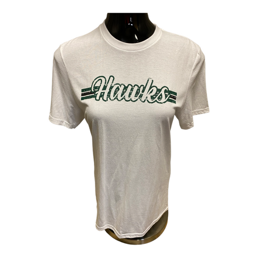 Green Hill Three Stripe Hawks Port & Company Tee