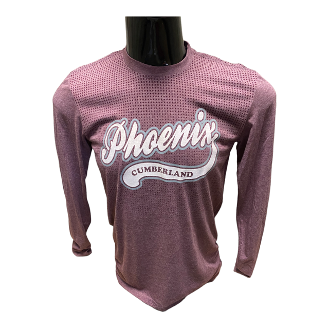 Cumberland Adidas Long Sleeve Tee Script Phoenix Logo