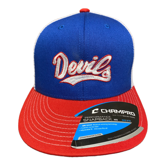 Lebanon Champro Trucker Style Script Devils Caps – Sports World LLC