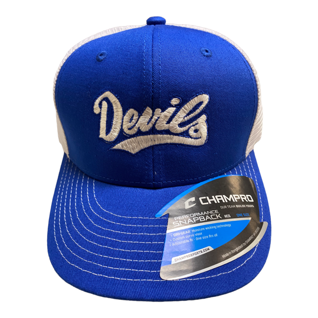 Lebanon Champro Trucker Style Script Devils Caps – Sports World LLC
