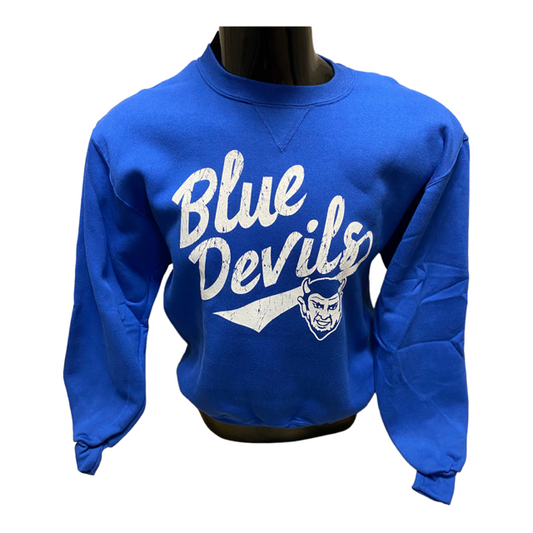 Lebanon Russell Slant Blue Devils Crew Sweatshirt