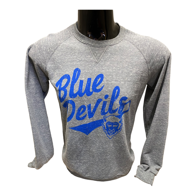 Lebanon Jerzees French Terry Slant Blue Devils Crew Sweatshirt