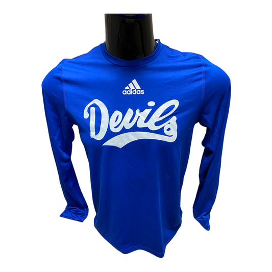 Lebanon Adidas Long Sleeve Script Devils Dri Fit Tee