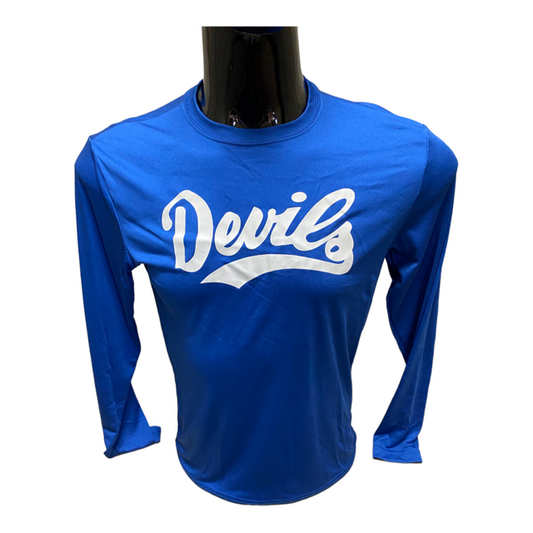 Lebanon Sport Tek Long Sleeve Script Devils Performance Tee