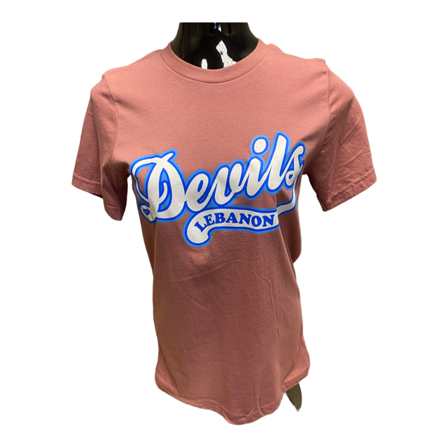 Lebanon Bella Canvas 3 Color Script Devils Tri Blend Tee