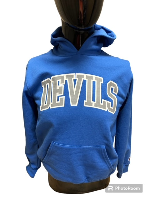 Lebanon Kids Champion DEVILS Block Hoodie