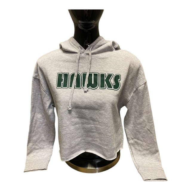 Green Hill Cropped Hawks Hoodie