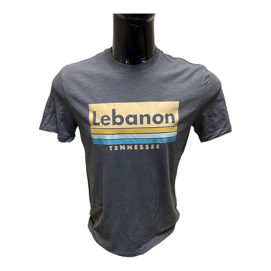 Lebanon Box and Lines Slub Tee