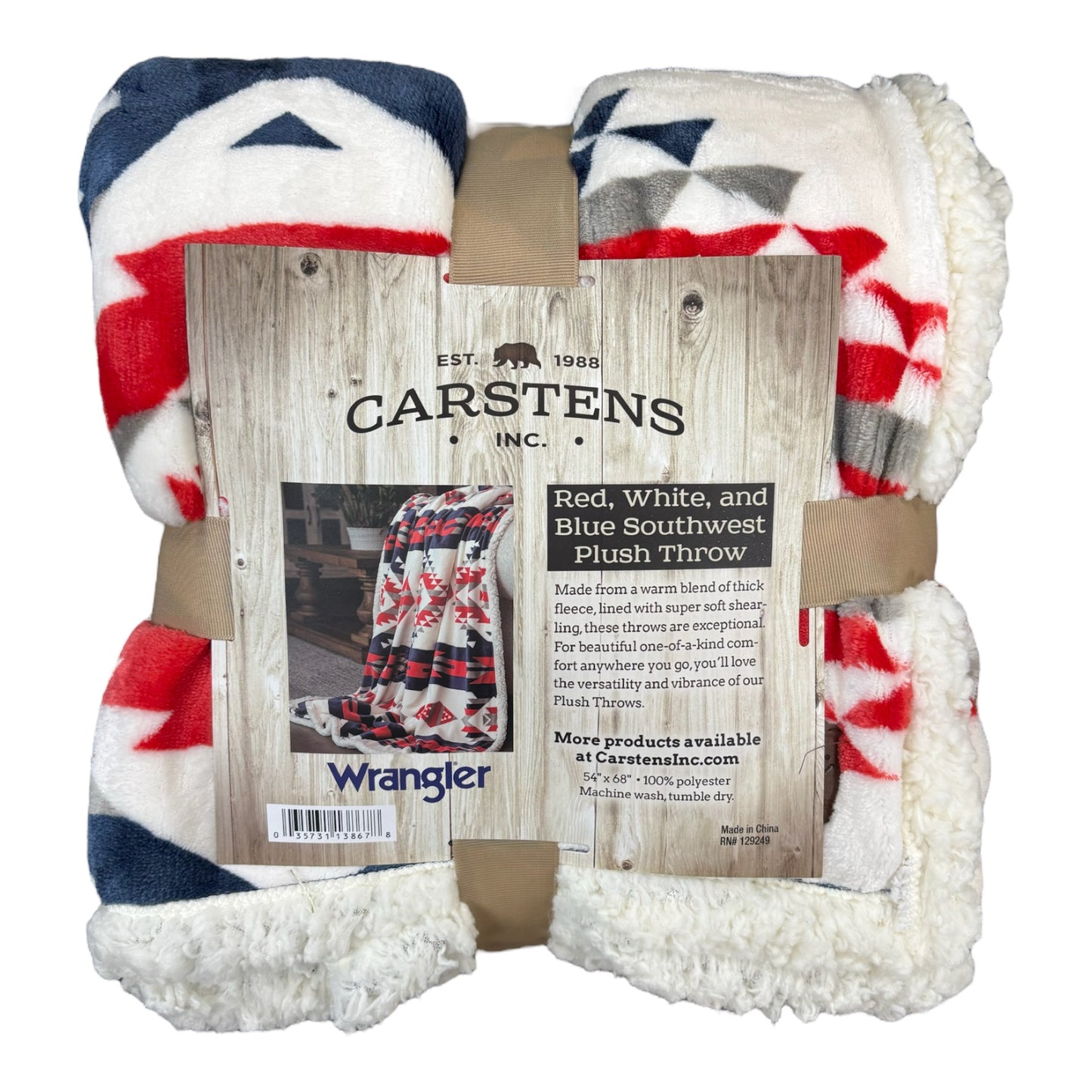 Carstens by Wrangler Plush Throw