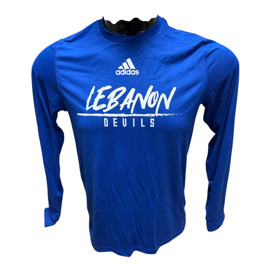 Lebanon Handwritten Line Devils Adidas LS Tee