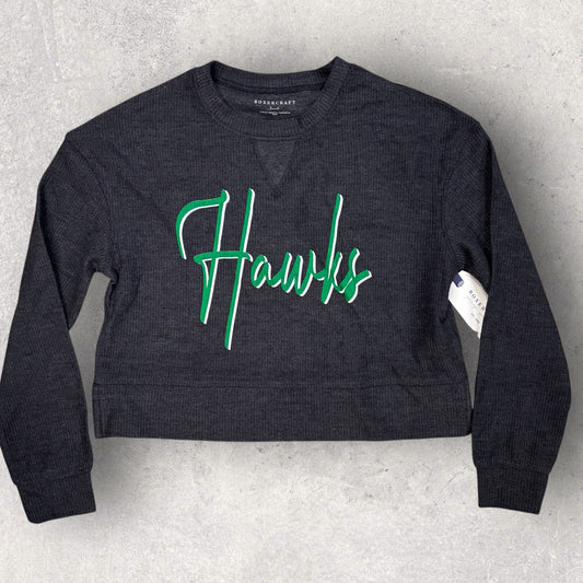 Green Hill Cropped Corded Crew