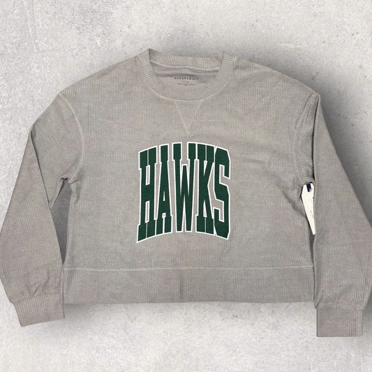Green Hill Tall Hawks Cropped Corded Crew