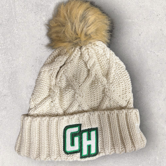 Green Hill Pom Beanie