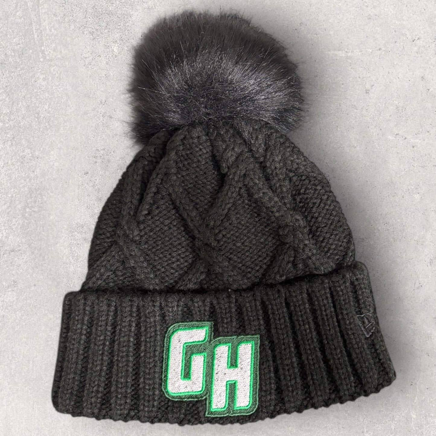 Green Hill Pom Beanie