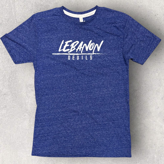 Lebanon Handwritten Line Devils LAT Tee