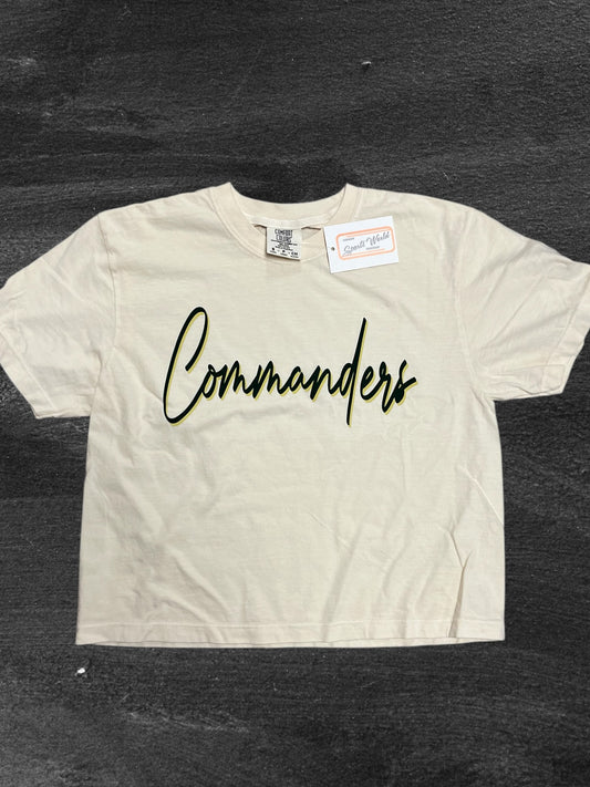 Friendship Two Color Script Cropped Tee