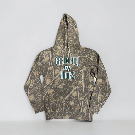 Green Hill Hawks Camo Hood